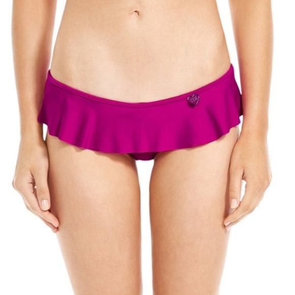 Body Glove Smoothies Lily Mid Rise Frilled Bikini Brief (39506137) Purple - Picture 3 of 3